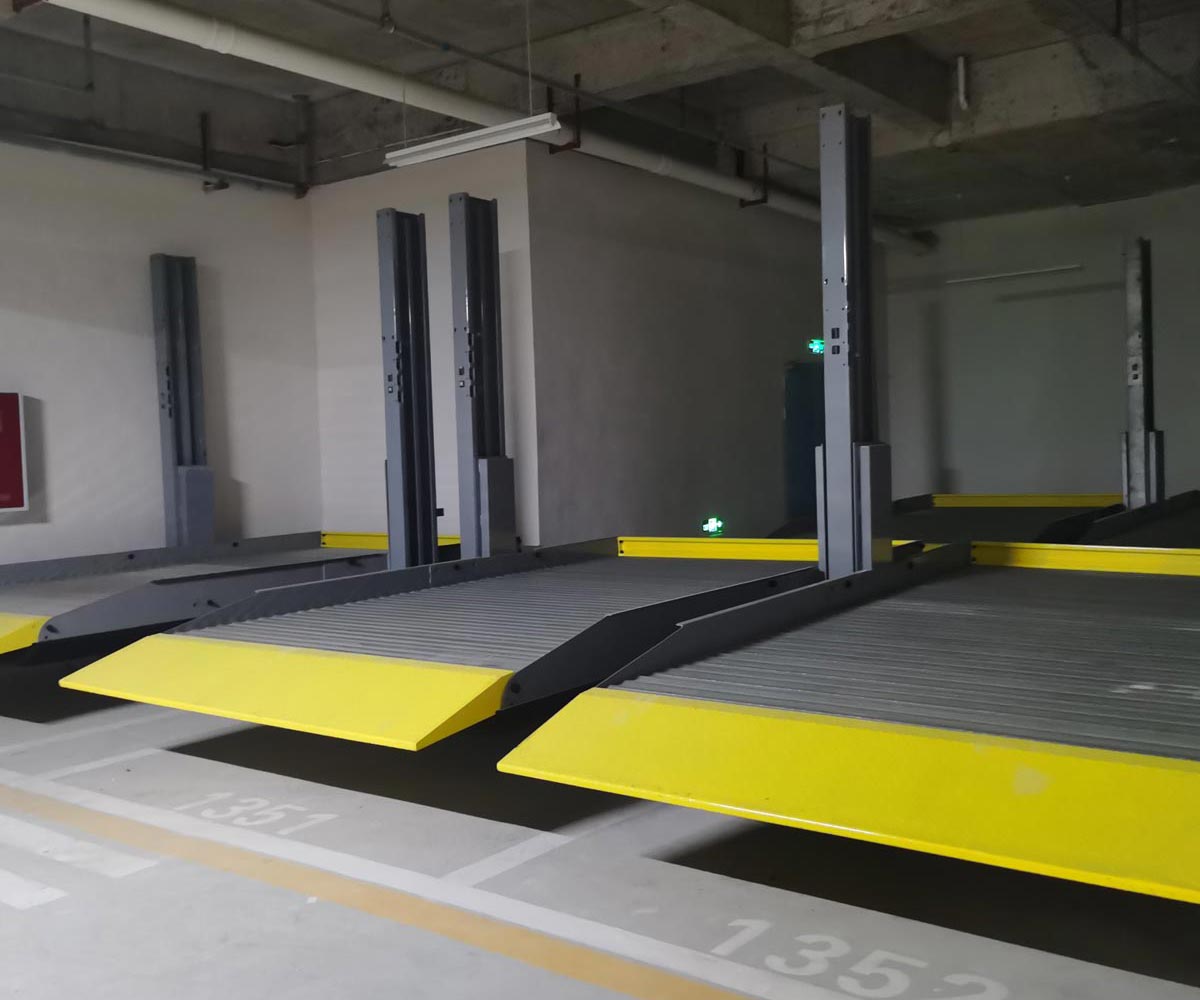 2層簡易升降停車立體車庫改造